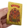Card feng shui din metal cu Wu lou si Cai Shen, cei cinci zei ai bogatiei, imagine 3