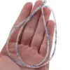 Colier Acvamarin cuburi fatetate cu Argint 925, 2mm, imagine 4