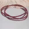 Colier Granat Rhodolit sfere fatetate cu Argint 925, 3mm, imagine 2