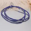 Colier Lapis Lazuli tuburi cu Argint 925, 2mm, imagine 2