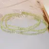 Colier Peridot cuburi fatetate cu Argint 925, 2-3mm, imagine 2