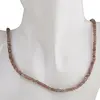 Colier Piatra Lunii maro discuri fatetate cu Argint 925, 4mm, imagine 3