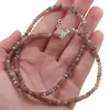 Colier Piatra Lunii maro discuri fatetate cu Argint 925, 4mm, imagine 4