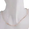 Colier Piatra Lunii piersica sfere fatetate cu Argint 925, 2mm, imagine 3