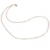 Colier Piatra Lunii piersica sfere fatetate cu Argint 925, 2mm