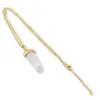 Pandantiv dublu varf cu montura si lant auriu, Opal dendritic 40mm, imagine 2