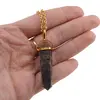 Pandantiv dublu varf cu montura si lant auriu, Scapolit cu mica 40mm, imagine 5