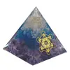 Piramida orgon Ametist si Cuart cu simbolul Cubul lui Metatron, 5cm, imagine 2
