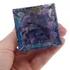 Piramida orgon Ametist si Cuart cu simbolul Cubul lui Metatron, 5cm, imagine 3