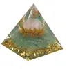 Piramida orgon Aventurin cu lotus si sfera Cuart roz, 5cm, imagine 2