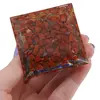 Piramida orgon cele 7 chakre cu simbolul Cubul lui Metatron si cluster din Cristal de stanca, 5cm, imagine 3