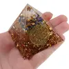 Piramida orgon cele 7 chakre cu simbolul Floarea Vietii, 5cm, imagine 4