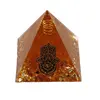 Piramida orgon Citrin cu simbolul Hamsa, 5cm, imagine 2