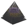 Piramida orgon Copacul vietii - Obsidian si Ametist, 5cm, imagine 2