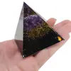 Piramida orgon Copacul vietii - Obsidian si Ametist, 5cm, imagine 4