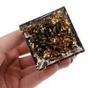 Piramida orgon Obsidian cu 7 chakre si sfera Ochi de tigru, 5cm, imagine 3