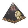 Piramida orgon Obsidian cu simbolul Sri Yantra, 5cm, imagine 2