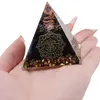 Piramida orgon Obsidian cu simbolul Sri Yantra, 5cm, imagine 3
