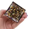 Piramida orgon Obsidian cu Yin Yang si sfera de Ametist, 5cm, imagine 3