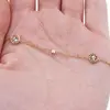 Bratara din cupru placat cu aur galben 18k, cu zirconii si cifre romane, imagine 3
