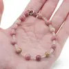 Bratara Oglinda Inimii - Prasiolit 3mm si Rodonit roz 6mm, imagine 3