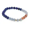 Bratara Vocea Cerului - Angelit, Lapis Lazuli si Piatra Soarelui, 6mm, imagine 2