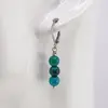 Cercei cu agatatoare Crisocola sfere, 6mm, imagine 2