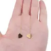 Cercei din cupru placat cu aur galben 18k, atarnatori cu inima, imagine 4