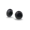 Cercei cu surub Goldstone albastru semisfere, 12mm