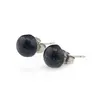 Cercei cu surub Goldstone albastru semisfere 8mm