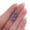 Pandantiv Angelit violet sfere, 6mm, imagine 3