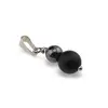 Pandantiv Hematit si Onix negru mat sfere, 6-8mm