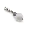 Pandantiv Howlit sfere 8mm si Obsidian fulg de nea sfere 4mm