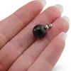 Pandantiv Obsidian auriu sfere cu bumb gravat, 10mm, imagine 3