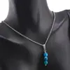 Set Cercei si Pandantiv Agat albastru sfere, 6mm, imagine 2