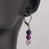 Set Cercei si Pandantiv Agat mov sfere, 6mm, imagine 2