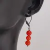 Set Cercei si Pandantiv Agat rosu sfere, 6mm, imagine 2