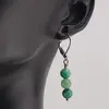 Set Cercei si Pandantiv Agat verde sfere, 6mm, imagine 2
