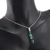 Set Cercei si Pandantiv Agat verde sfere, 6mm, imagine 3
