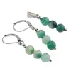 Set Cercei si Pandantiv Agat verde sfere, 6mm