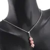 Set Cercei si Pandantiv Coral roz sfere, 6mm, imagine 3