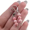 Set Cercei si Pandantiv Coral roz sfere, 6mm, imagine 4