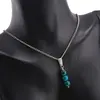 Set Cercei si Pandantiv Crisocola sfere, 6mm, imagine 3