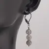 Set Cercei si Pandantiv Cuart gri sfere, 6mm, imagine 2