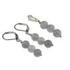 Set Cercei si Pandantiv Cuart gri sfere, 6mm