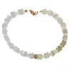 Bratara Acvamarin, Prasiolit si Peridot patratele 4-5mm, Prasiolit sfere 3mm si Hematit auriu 4mm
