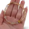 Bratara Acvamarin si Prasiolit discuri 5-6mm, Citrin sfere 4mm si steluta din Hematit auriu 6mm, imagine 3