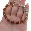 Bratara Granat Hessonit, Citrin si Smarald discuri 5mm, Piatra lunii sfere 4mm, imagine 3