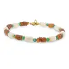 Bratara Granat Hessonit si Opal discuri 4-5mm, Onix verde sfere 3mm, imagine 2