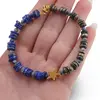 Bratara Lapis lazuli si Pirita discuri 6-7mm, Lapis lazuli sfere 4mm si steluta din Hematit auriu, imagine 3